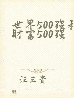 世界500强和财富500强