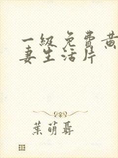一级免费黄色夫妻生活片