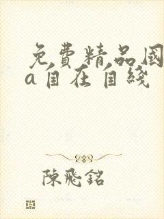 免费精品国产va自在自线