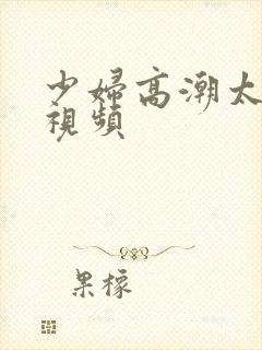 少妇高潮太爽了视频