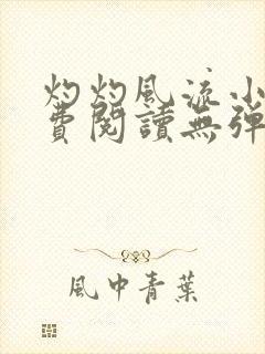 灼灼风流小说免费阅读无弹窗全文