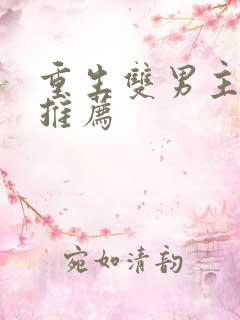 重生双男主小说推荐