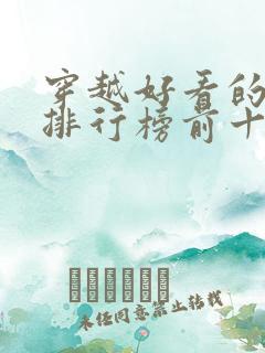 穿越好看的小说排行榜前十名