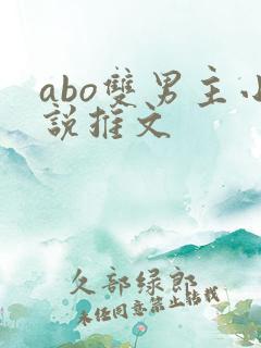 abo双男主小说推文