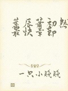 叶辰萧初然更新最快章节