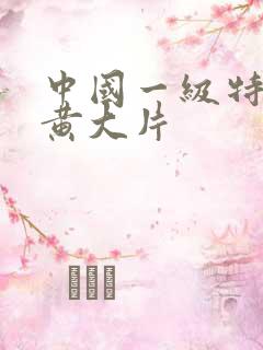 中国一级特黄特黄大片
