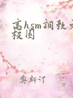 高hsm调教文校园