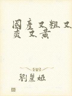 国产又粗又猛又爽 又黄