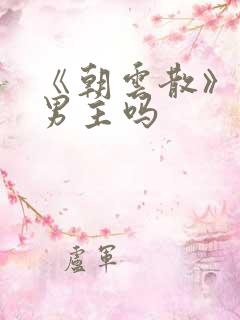 《朝云散》是双男主吗