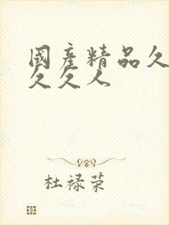 国产精品久久久久久人