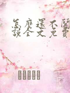 怎么还不哄我小说全文免费阅读