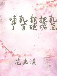 哺乳期把乳房挤了有硬块怎么办