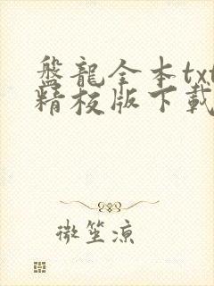 盘龙全本txt精校版下载