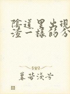 阴道里出现豆腐渣一样的分泌物