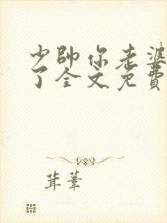 少帅你老婆又跑了全文免费阅读