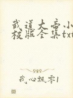 武道大帝小说精校版全集txt