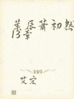 叶辰萧初然6213章