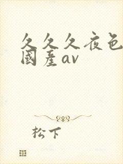 久久久夜色精品国产av