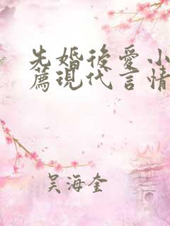 先婚后爱小说推荐现代言情