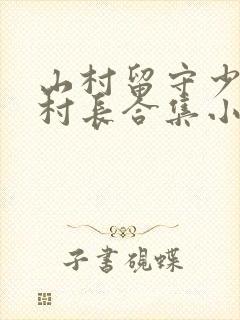 山村留守少妇与村长合集小说