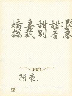 娇妻甜甜:闪婚总裁别着急