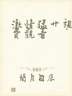 激情猛艹视频免费观看