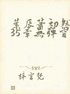 叶辰萧初然9935章无弹窗