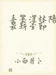 秦墨浓林阳免费最新章节