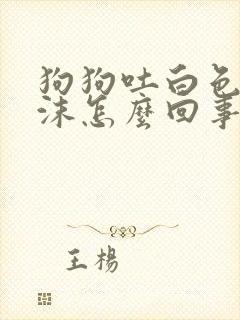 狗狗吐白色的泡沫怎么回事