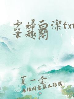 少妇白洁txt笔趣阁