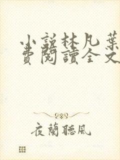 小说林凡叶惜免费阅读全文最新章节