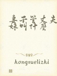 妻子管丈夫的妹妹叫什么