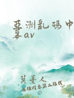 亚洲乱码中文字幕av