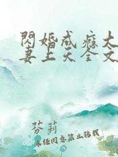 闪婚成瘾大佬宠妻上天全文免费阅读