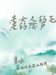 老女人的毛茸茸老的阴户