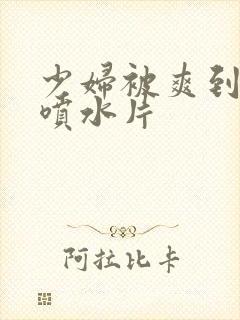 少妇被爽到高潮喷水片