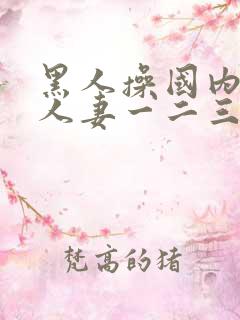 黑人操国内精品人妻一二三四区