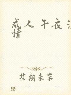 成人 午夜 激情