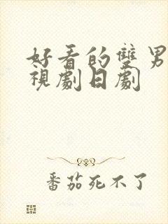 好看的双男主电视剧日剧