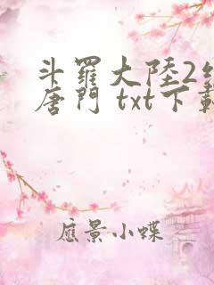 斗罗大陆2绝世唐门 txt下载