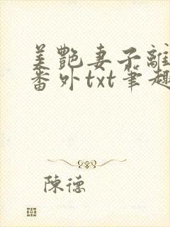 美艳妻子离婚后番外txt笔趣阁无弹窗