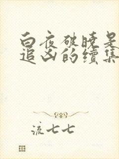 白夜破晓是白夜追凶的续集吗