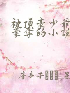 被顶豪少爷强取豪夺的小说