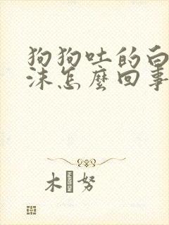 狗狗吐的白色泡沫怎么回事