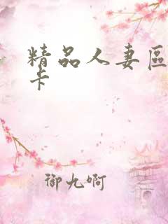 精品人妻区二不卡