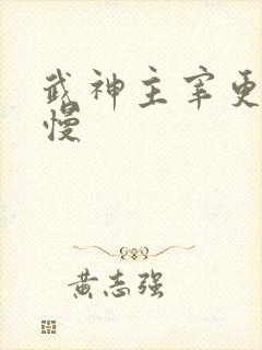 武神主宰更新太慢