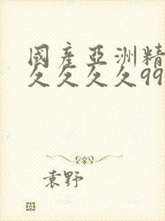 国产亚洲精品久久久久久99