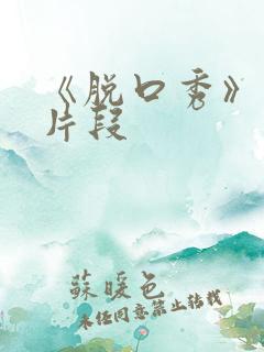 《脱口秀》经典片段