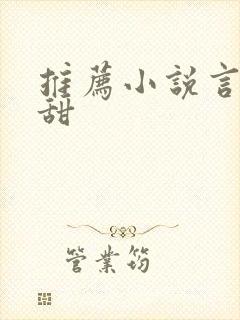 推荐小说言情高甜