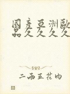 国产亚洲欧美精品久久久久久